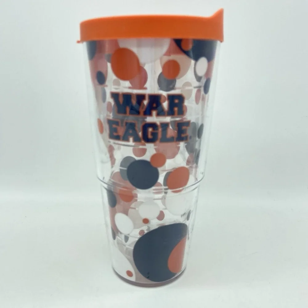 Auburn Tigers AU Tervis Tumbler 24 Oz. War Eagle Tailgate Gameday Polka Dot SEC